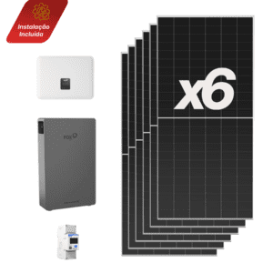 Kit 6 Painéis com bateria 5kW Fox Ess Monofásico