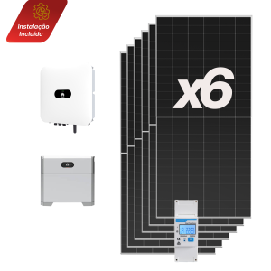 Kit 6 Painéis com bateria 5kW Huawei trifásico